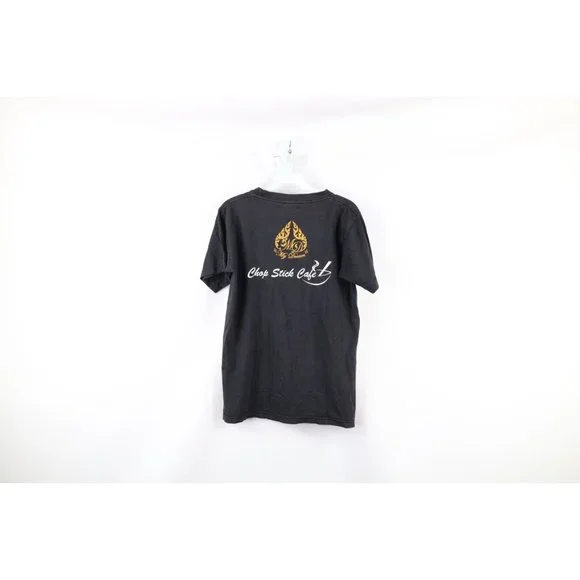 Vintage Streetwear Mens Medium Faded Hanuman Transform Thailand T-Shirt Black - Picture 9 of 12